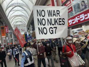 anti-war anti-g7 demo in hiroshima